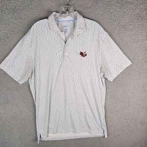 Johnnie O Performance Stretch Polo Shirt Men's Size Medium Geometric